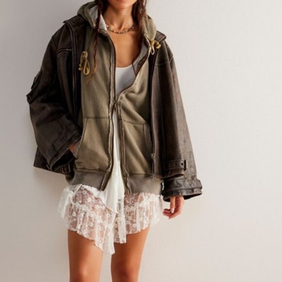 FREE PEOPLE THERMAL LINED HOODIE NEW - Picture 4 of 4